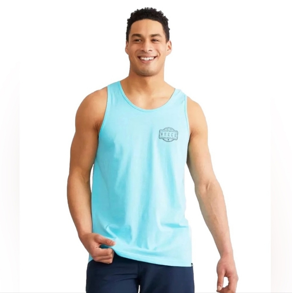 VEECE Perilla Men'svTank Top In Aqua Blue Size M and Lg